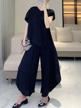 HEYFANCYSTYLE Women's Modern Japanese Pleats Set - Luxury 2 Piece